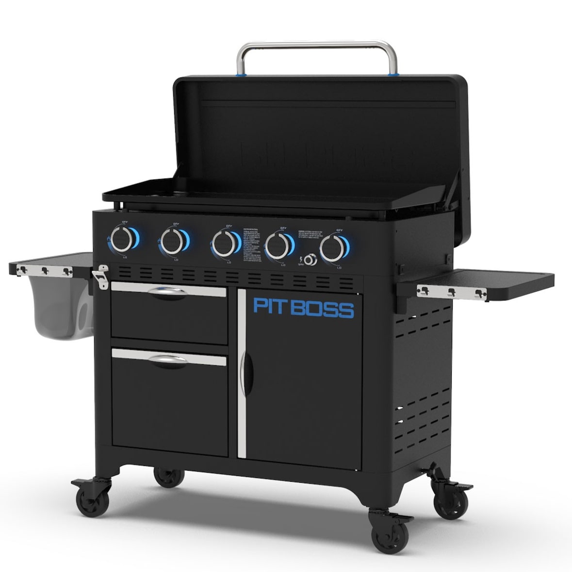 Plancha à Gaz 5 Brûleurs 14650W Plaque Ceramique 90 x 46 cm Amovible Pit Boss