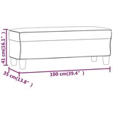 thumbnail of vidaXL Sitzbank Taupe 100x35x41 cm Mikrofasergewebe