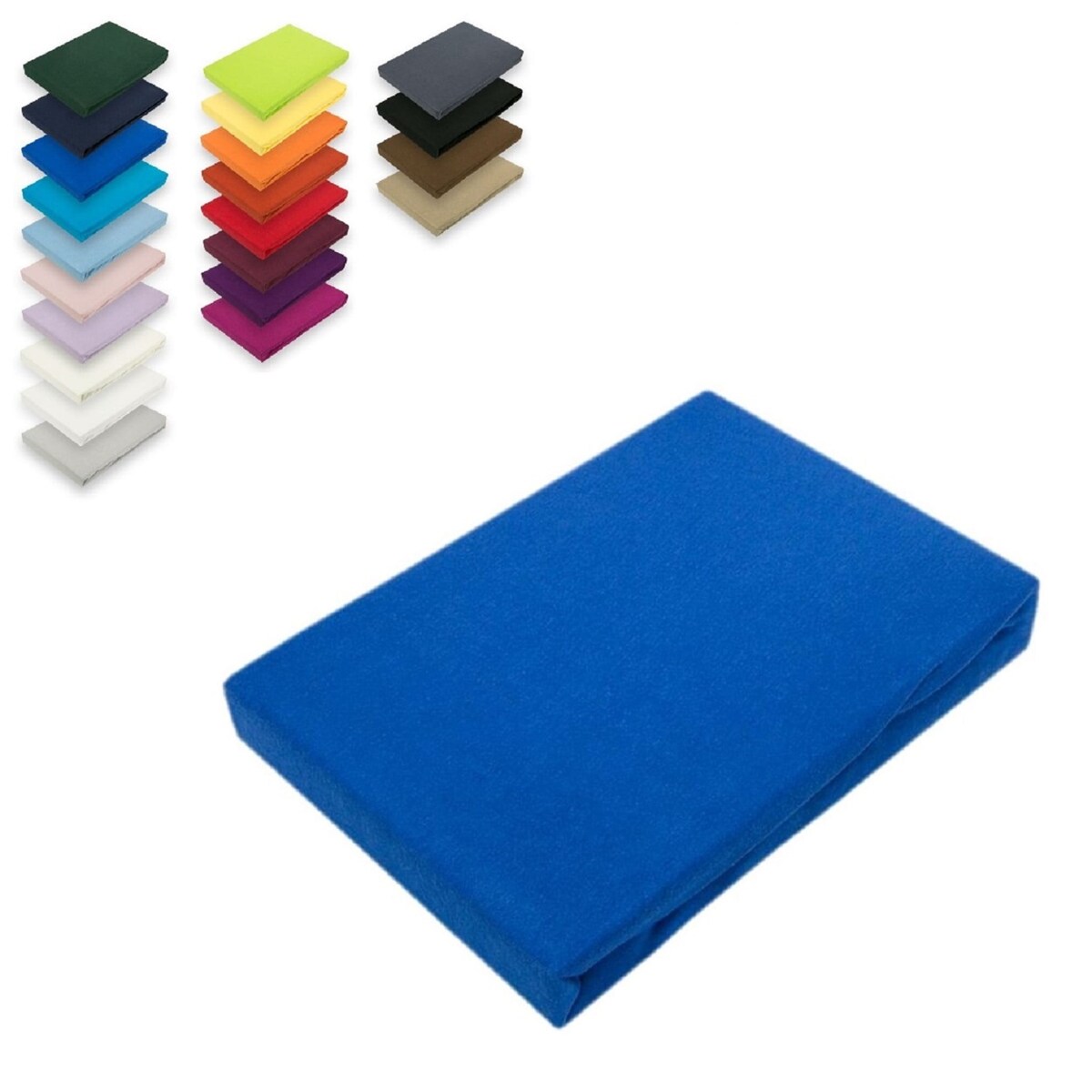 EXKLUSIV HEIMTEXTIL Jersey Spannbettlaken 140 - 160 x 200 cm Royalblau 100% Baumwolle Öko - Tex Zertifiziert Bed-Sheet Bettlaken Spannbetttuch