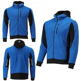 thumbnail of Fleece Kapuzenpulli, Hoodie mit Reißverschluss SARNA blau/schwarz Gr. XXXL