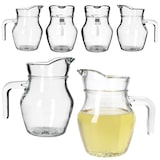 thumbnail of Valentin 6er Set Glaskrug Milch-Kanne mit Henkel Wein-Karaffe Limo Saft