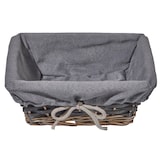 thumbnail of METRO PROFESSIONAL Broodmand, riet/katoen, 25 x 25 cm, vierkant, grijs