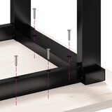 thumbnail of vidaXL Esstisch-Gestell in O-Form 40x40x73 cm Stahl