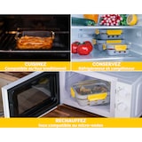 thumbnail of PIKA - Boite alimentaire 640ml en verre et couvercle en verre trempé - Hermétique, Compatible au micro-ondes, four, congélateur - GlassShock