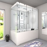 thumbnail of Kombination Badewanne Dusche K80-WS-EH-C-EA Duschtempel 180x100 cm OHNE Zusatzoption