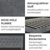 thumbnail of Polsterbett Doppelbett Stoffbett mit Stauraum Bettkasten Lattenrost modernes Bettgestell Komfortbett Schlafzimmer Design 160x200 Grau
