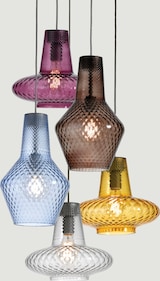 thumbnail of Romeo suspension ø.250x3180mm. 1xe27 70w hs-ip20-ver.grey, transparent vtr.