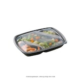 thumbnail of 150x Menüschale, PP, schwarz, dreigeteilt, 175/600/200ml