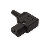 thumbnail of BACHMANN Kaltgerätekupplung IEC320 C13 rechtsgewinkelt 10A/250VAC, Schraubanschluß, schwarz