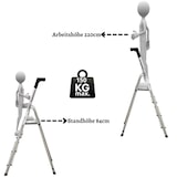 thumbnail of Rijoka Aluminium Haushaltsleiter Mit Aufbewahrungshaube – 4 Stufen – Anti-Rutsch – bis 150kg Belastung