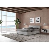 thumbnail of Letto contenitore 140x200 testata dritta con doghe cemento Ankel