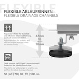 thumbnail of LuxeBath Duschrinne 50 cm 2-in-1 befliesbar Silber – Edelstahl-Bodenablauf extra flach, Komplettset mit Siphon, Geruchsstop & Haarsieb,