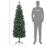 thumbnail of HOMCOM Árvore de Natal Estreita Árvore de Natal Tipo Lápis de 180 cm com Base Dobrável e 479 Ramos para Escritório Verde
