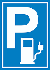 thumbnail of Parkplatz Stromtankstelle Schild Elektrofahrzeug A0 (841x1189mm)