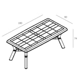 thumbnail of garbar DALIA Recycelter Rechteckiger Tisch Indoor, Outdoor 180x90 Grau