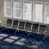 thumbnail of 6-persoons wachtbank Airport kunstleer zwart/zwart