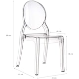 thumbnail of Set di 4 Sedie in Policarbonato Trasparente Cristal Light, Sedie Hotel Casa Ufficio, Design Moderno Elegante, 44 x 45 x 90 cm Trasparente
