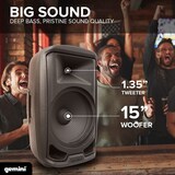 thumbnail of Gemini AS-2115BT-PK, Enceinte sono, Boomer 15", Puissance 2000W, USB SD Bluetooth RADIO FM, TWS, pied, microphone