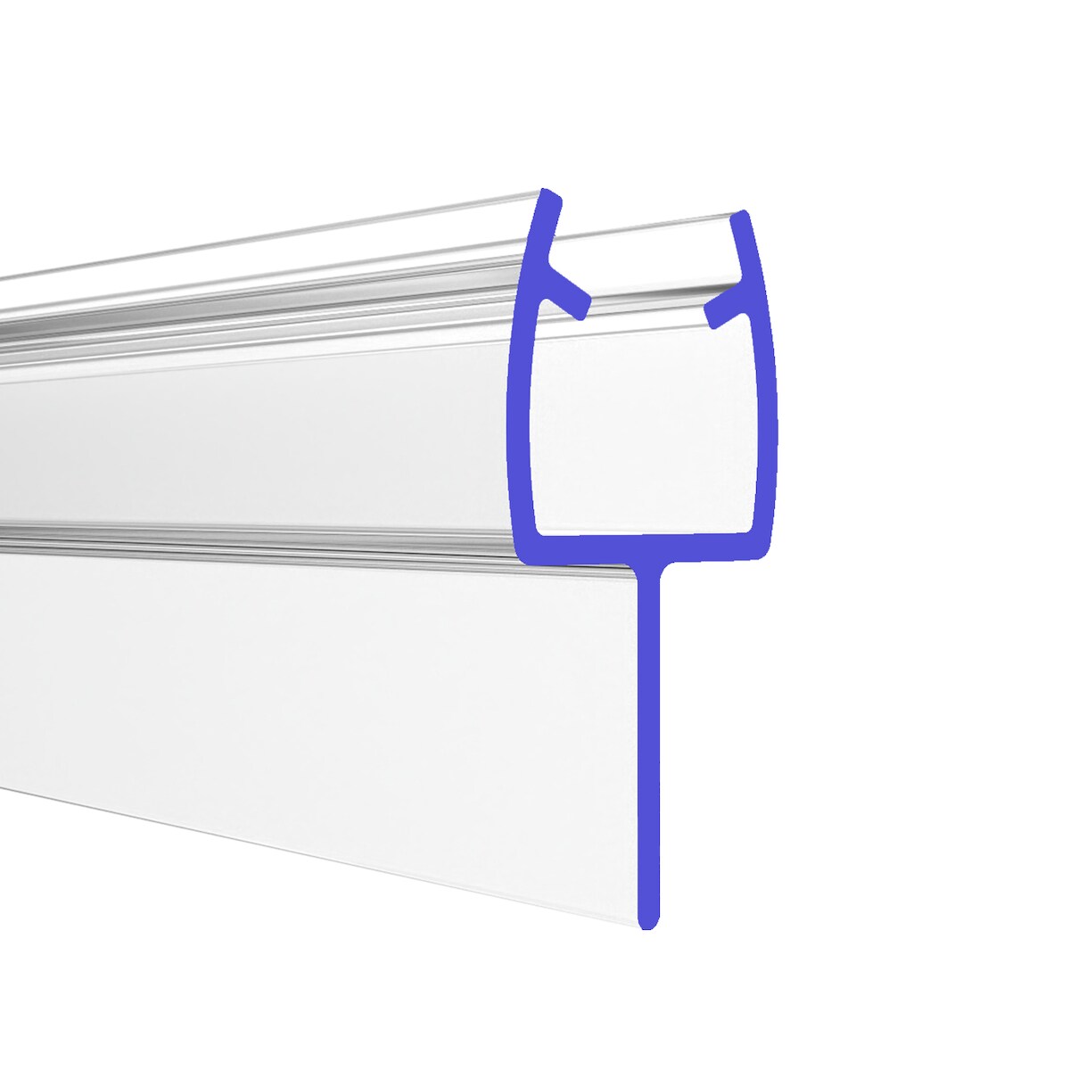 PRIOstahl Duschdichtung Transparente Dichtung 2 Meter - für Glasstärke: 8mm für Duschtüren Duschen