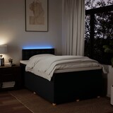 thumbnail of vidaXL Boxspringbett mit Matratze Schwarz 120x200 cm Stoff