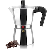 thumbnail of MAGEFESA KENIA Cafetera Italiana Plateada de 9 Tazas, Cuerpo en Aluminio Esmaltado y Mango de Baquelita, Apta en Todas las Cocinas Excepto Inducción