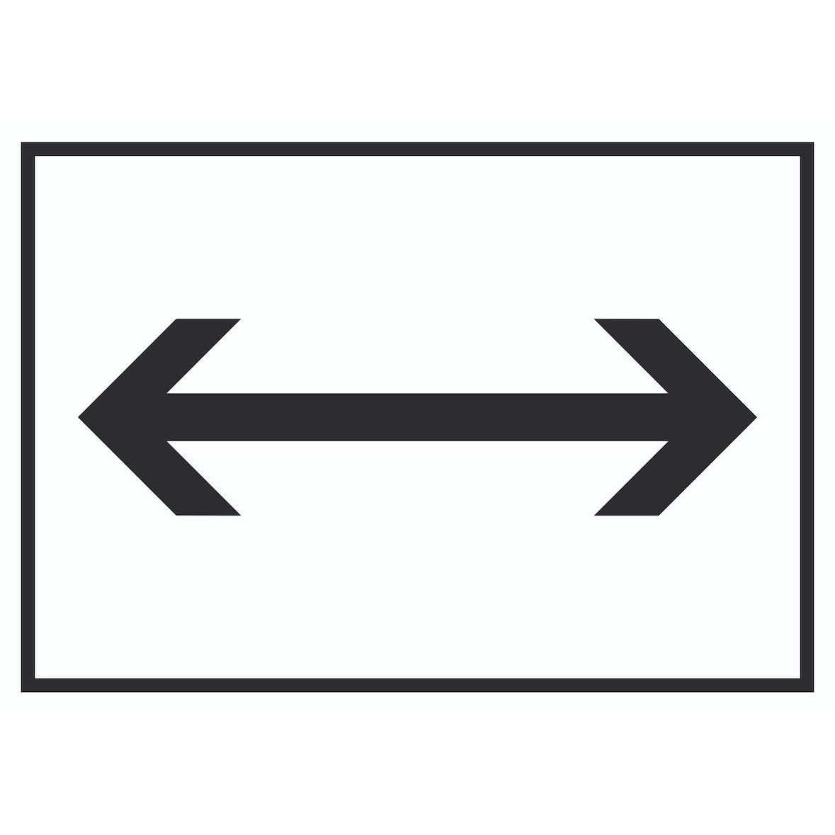 Richtungspfeil rechts links Schild waagerecht schwarz weiss Pfeil A0 (841x1189mm)