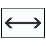 thumbnail of Richtungspfeil rechts links Schild waagerecht schwarz weiss Pfeil A0 (841x1189mm)