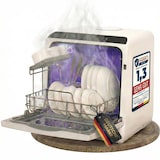 thumbnail of Sommertal Tischgeschirrspüler SP5 Dual – Mini Spülmaschine oder Tischspülmaschine mit 6 Waschprogrammen, 360° Reinigungsabdeckung