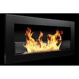 thumbnail of Chimenea de bioetanol Livorno negra de pared o empotrada L 90 x P 12 x H 40 con cristal