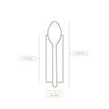 thumbnail of BIOZOYG 500 Stück Einweg-Besteck-Set Partybesteck Biobesteck kompostierbar, Holzbesteck Holzlöffel bestehend aus Einweglöffel und Recycling-Serviette