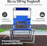 thumbnail of CASARIA® 2er Set Sonnenliege mit Dach Klappbar Gartenliege Wetterfest Liege Blau