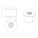 thumbnail of Ronde brander voor bio-ethanolhaard RVS biohaard 1,5 lt d.17 cm