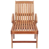 thumbnail of Tumbona con cojín verde chillón madera maciza de teca A95