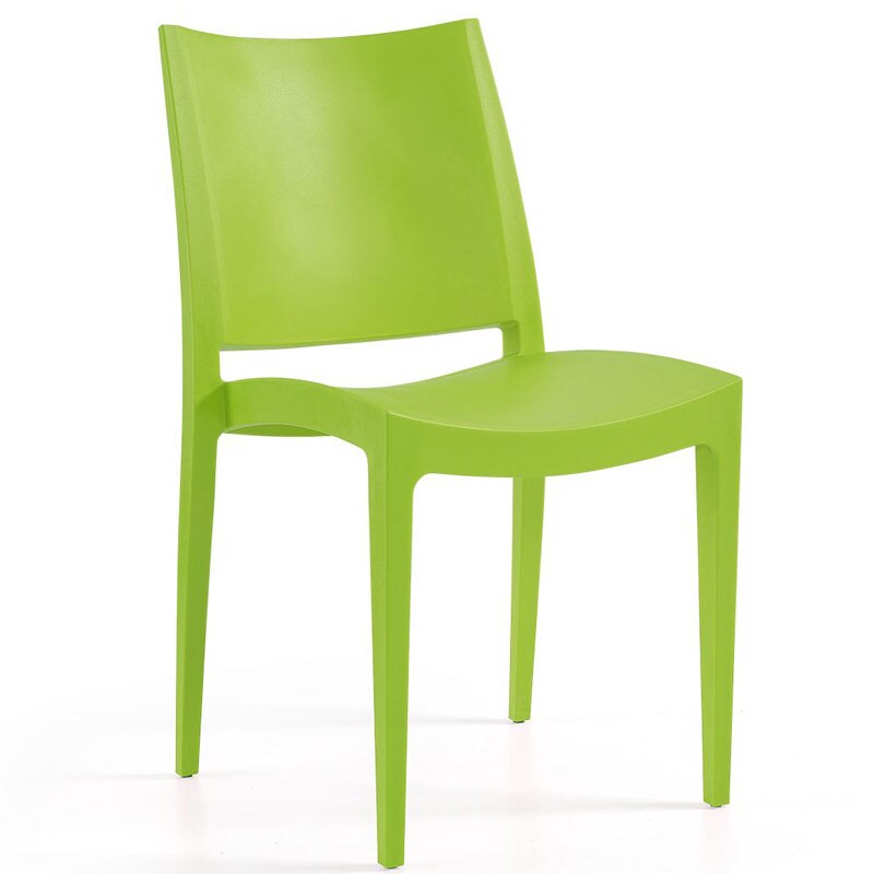 chaise floria en polypropylène style contemporain pour extérieur - tigaone