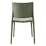 thumbnail of Set van 4 cactusgroene kunststof terrasstoelen