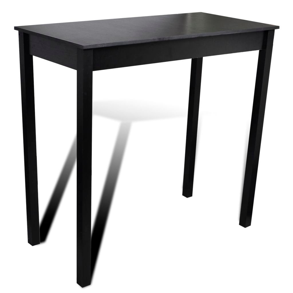 Helloshop26 - Table haute mange debout bar bistrot noir MDF 115 cm 0902115
