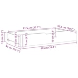 thumbnail of vidaXL Bedlades 2 st 90x55x16 cm massief grenenhout wit