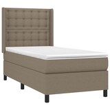 thumbnail of vidaXL Boxspringbett mit Matratze & LED Taupe 100x200 cm Stoff
