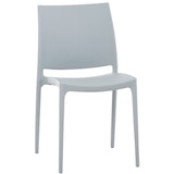 thumbnail of Chaise de jardin empilable Maya en plastique Gris clair