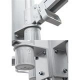 thumbnail of METRO PROFESSIONAL Ombrellone sospeso a 4 teste Tomoko, alluminio, 2 x 2 m, idrorepellente, beige/platino