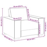 thumbnail of vidaXL 3-tlg. Sofagarnitur mit Kissen Schwarz Stoff