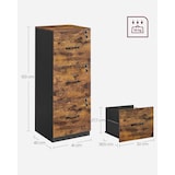 thumbnail of Helloshop26 - Caisson de bureau à 3 tiroirs meuble de rangement de document support d'imprimante 3 tiroirs verrouillables 40 x 41 x 12_0004804