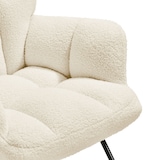 thumbnail of tectake Fauteuil à bascule TORVE rembourré au tissu bouclé - beige - 405847