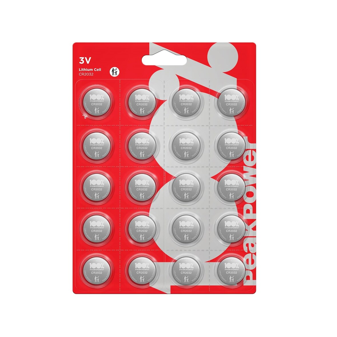 Pilhas CR2032 20 Unidades 100% PeakPower