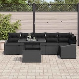 thumbnail of vidaXL Garten-Sofa-Set mit Kissen mit Speicher 7 pcs Schwarz