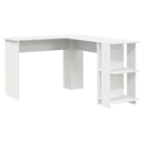 thumbnail of vidaXL Hoekbureau met plank Wit 140 x 113,5 x 75 cm Bewerkt hout