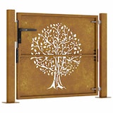 thumbnail of vidaXL Poort 105x80 cm boomontwerp cortenstaal
