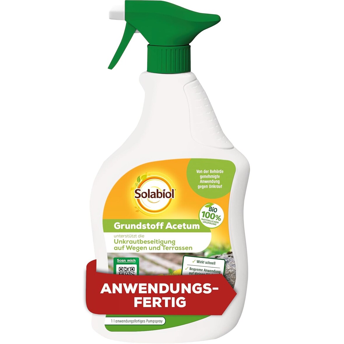Solabiol Grundstoff Acetum Spray AF 1 Liter Sprühflasche
