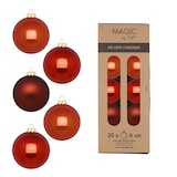 thumbnail of 20 Weihnachtskugeln Glas 6cm matt & glänzend Christbaumkugeln Weihnachtsbaumkugeln Weihnachten Christbaumschmuck Weihnachtsbaumschmuck Kupfer Braun