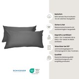 thumbnail of Schiesser Kissenhüllenset Ella - Baumwollsatin - 2-teilig - 40 x 80 cm - Dunkelgrau